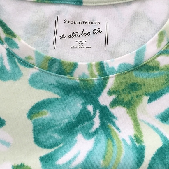 STUDIO WORKS Green The Studio Tee Size 2X - Picture 7 of 9